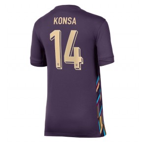 England Ezri Konsa #14 Replica Away Stadium Shirt for Women Euro 2024 Short Sleeve